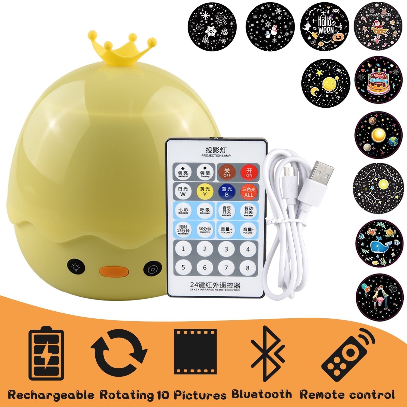 BowLift | Rotating Deer Music Star Projector Night Lamp