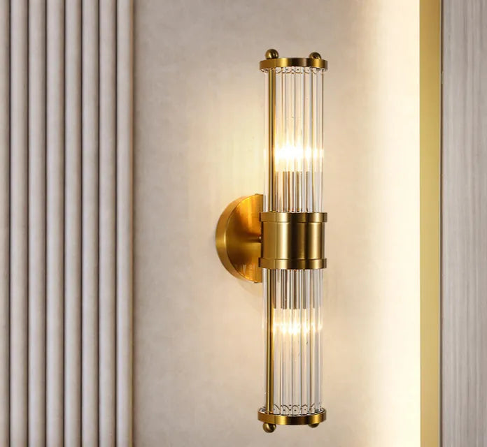 BowLift | BrilluxGlow – Stylish Crystal and Brass Wall Light