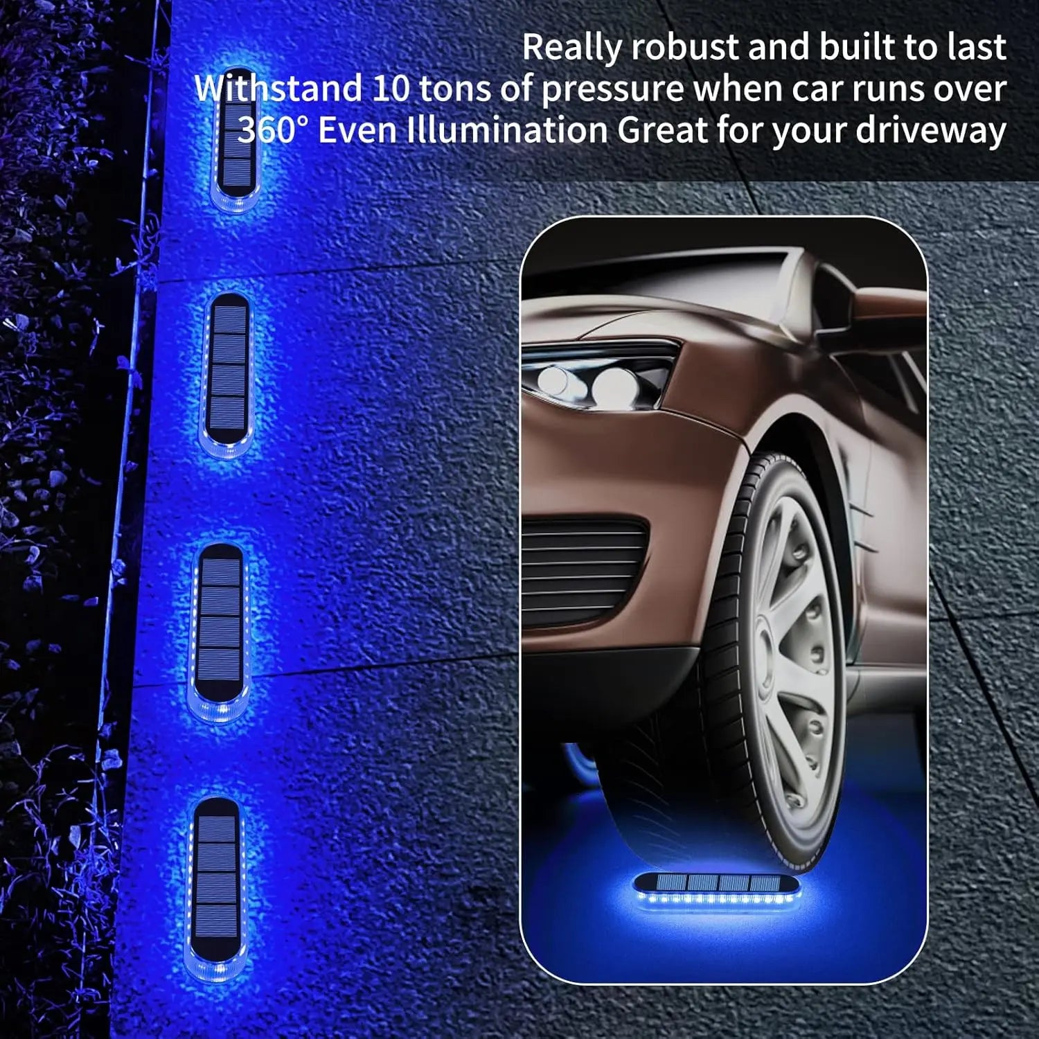 BowLift | Stellora Solar Light | 360° LED Step Lighting | IP68 | Warm/Cool White/Blue | 10h Runtime