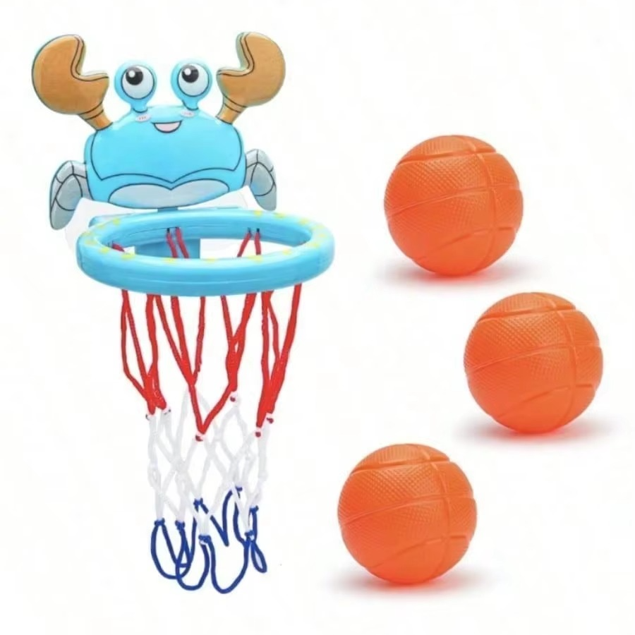 BowLift | Dinosaur Bath Basketball Hoop Toy Set for Toddlers with Three Balls