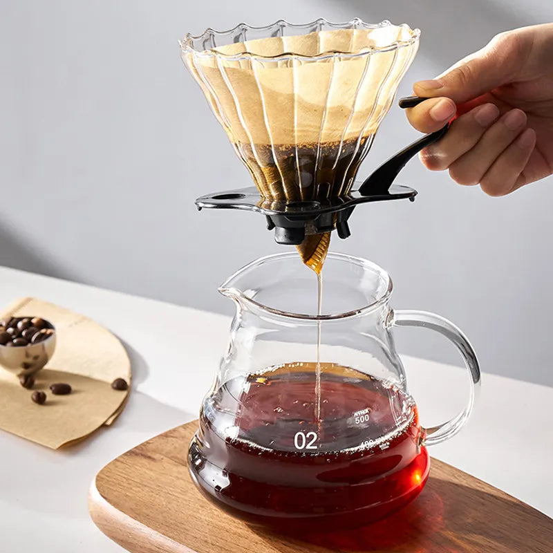 BowLift | GIANXI Hand Punch Coffee Pot With Lid Drip Swan Neck Spout Coffee Water Kettle Long Opening Coffee Machine Coffee Accessories