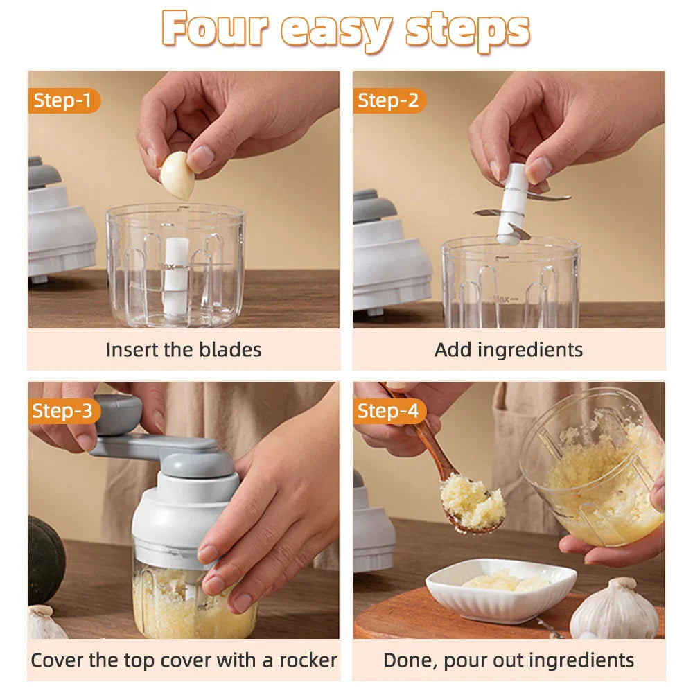 BowLift | Manual Grinder Garlic Vegetable Chopper