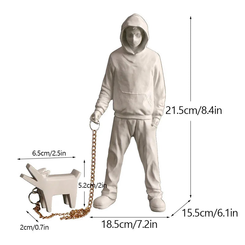 BowLift | Dropshipping Banksy Sculpture Collection Flower Thrower Statue Pop Art Modern Balloon Girl Figurine Office Home Decoration