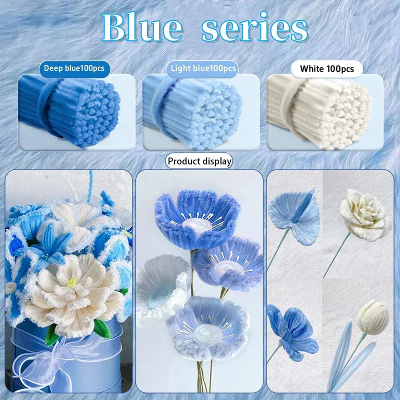 BowLift | FiloTwist Craft Plush Set | 500 Colorful Pipe Cleaners | Malleable & Fluffy | For DIY & School