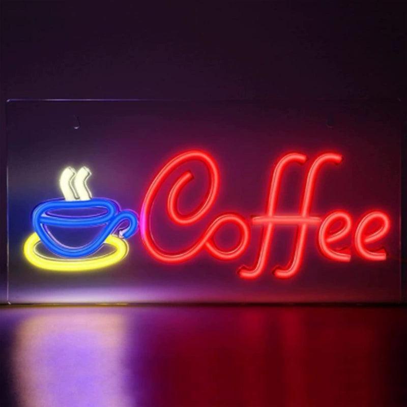 Backboard Neon Coffee Sign