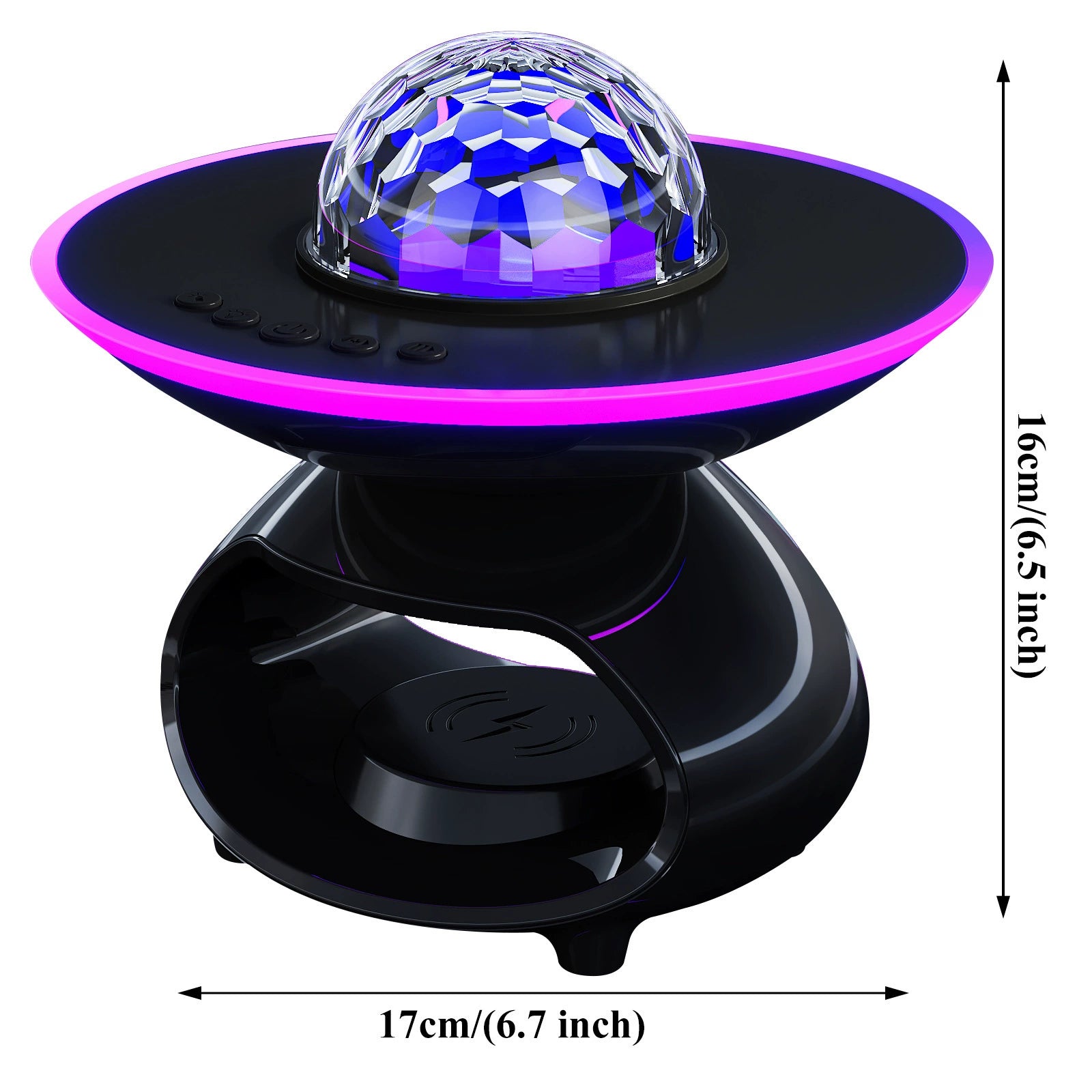 Creative Wireless Charging Night Light Bedroom Desk Projection Lamp