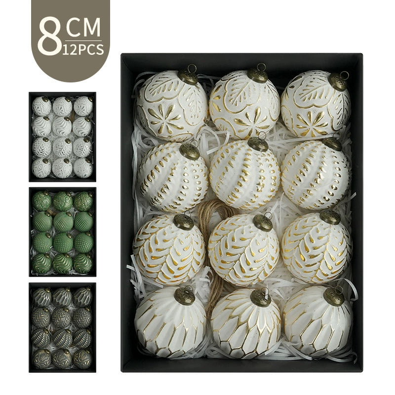 Antique Decorative Christmas Ball Ornament Set