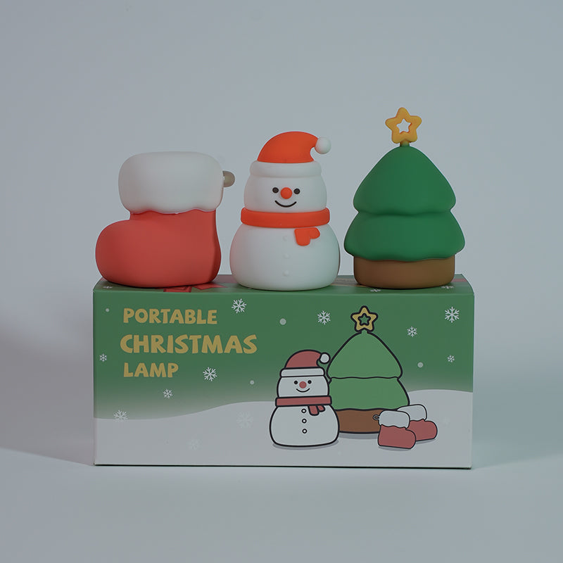 Creative Holiday Silicone Snowman Night Light