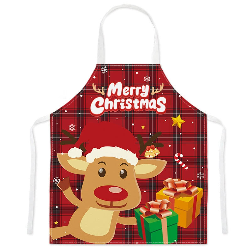 Santa Claus Gingerbread Reindeer Cooking Apron