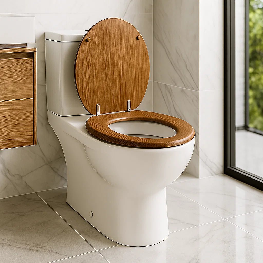 BowLift | Elegant plywood toilet seat with soft-close function