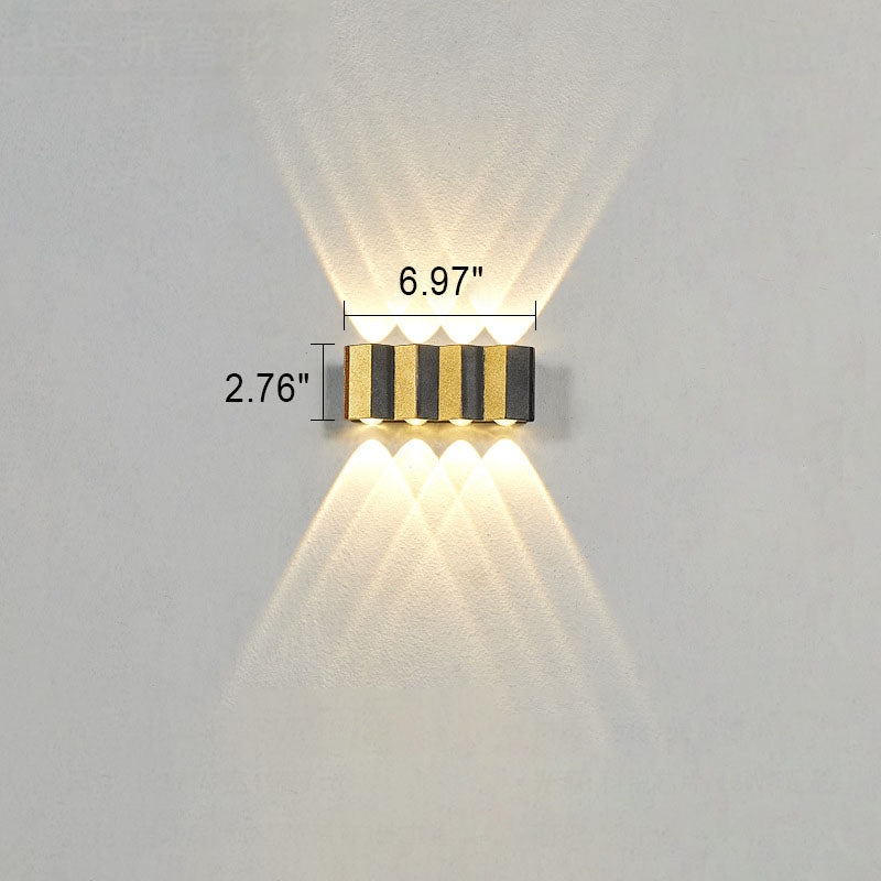 BowLift | Modern Light Luxury Golden Aluminium Outdoor Waterproof Terrace LED Wall Light Lamp