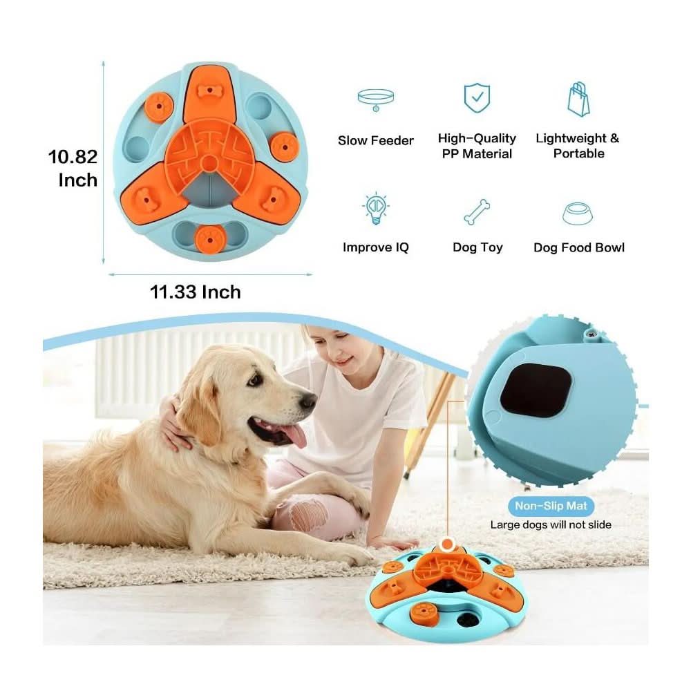 BowLift | Interactive Anti-Sloshing Bowl for Dogs with Rotating Function & Treat Game