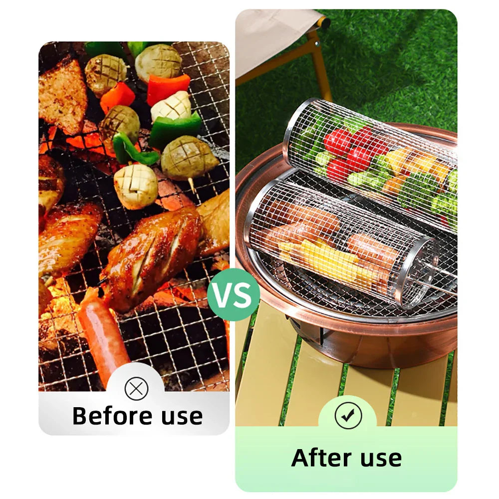 BowLift | BBQFlare ProGrid Basket | Directly over Charcoal | Stainless Steel & Ergonomic Handle | Dishwasher Safe