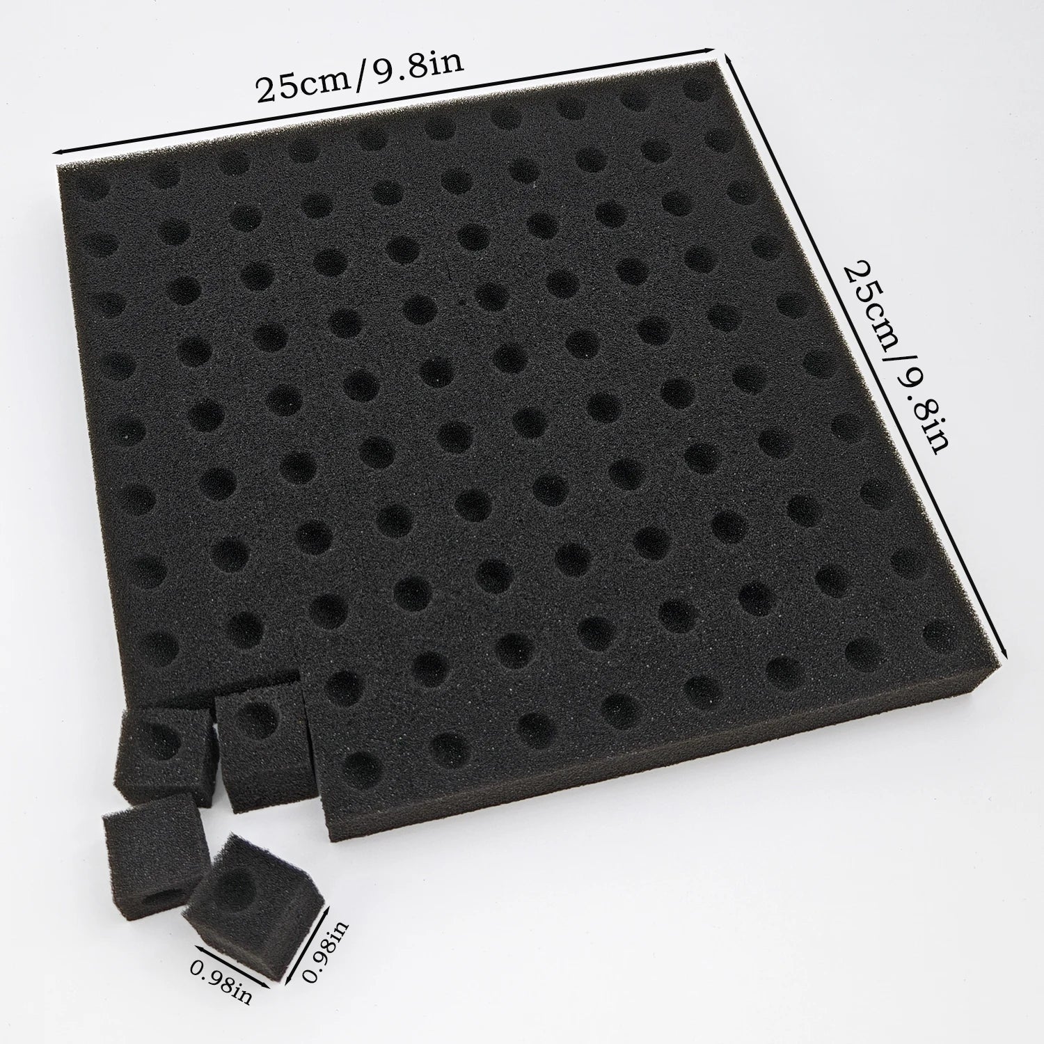 BowLift | Germina Propagation Sponge Mat | 100 Seed Holes | For Hydroponics & Soil | 25Γ25cm