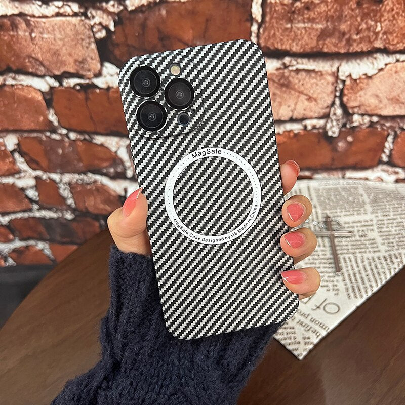BowLift | Carbon Fiber Magsafe Magnetic iPhone Case