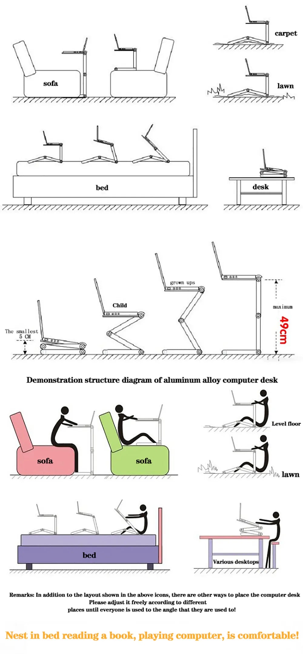 BowLift | Adjustable Laptop Stand with Mouse Pad