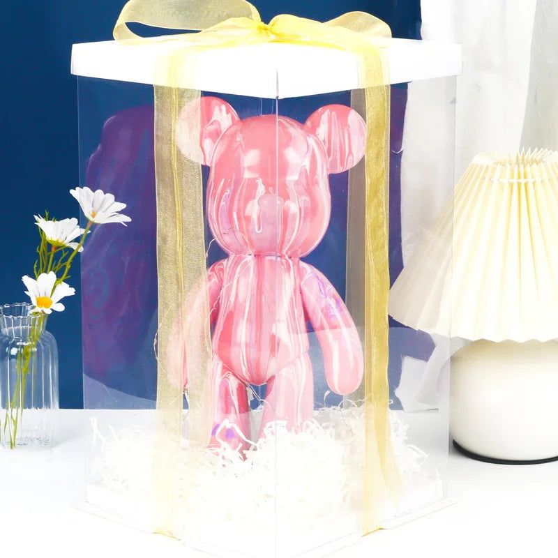 BowLift | Graffiti Painted Fluid Violent Bear White Body Ornaments DIY Handmade Personalized Model Home Desktop Decoration Accessories New