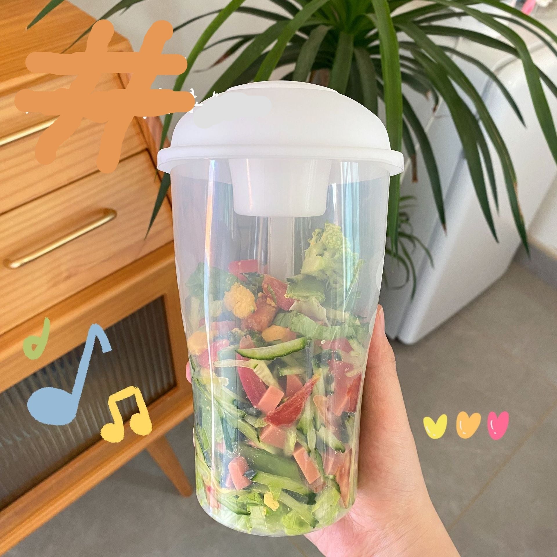 BowLift | Portable Built-in Fork Mini Salad Cup