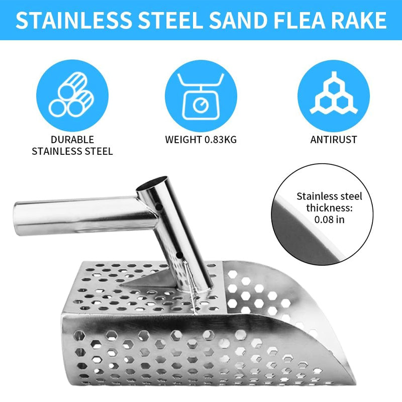 BowLift | Metal Detection Sand Shovel Stainless Steel Digging Shovel For Beach And Underwater Treasure Hunting