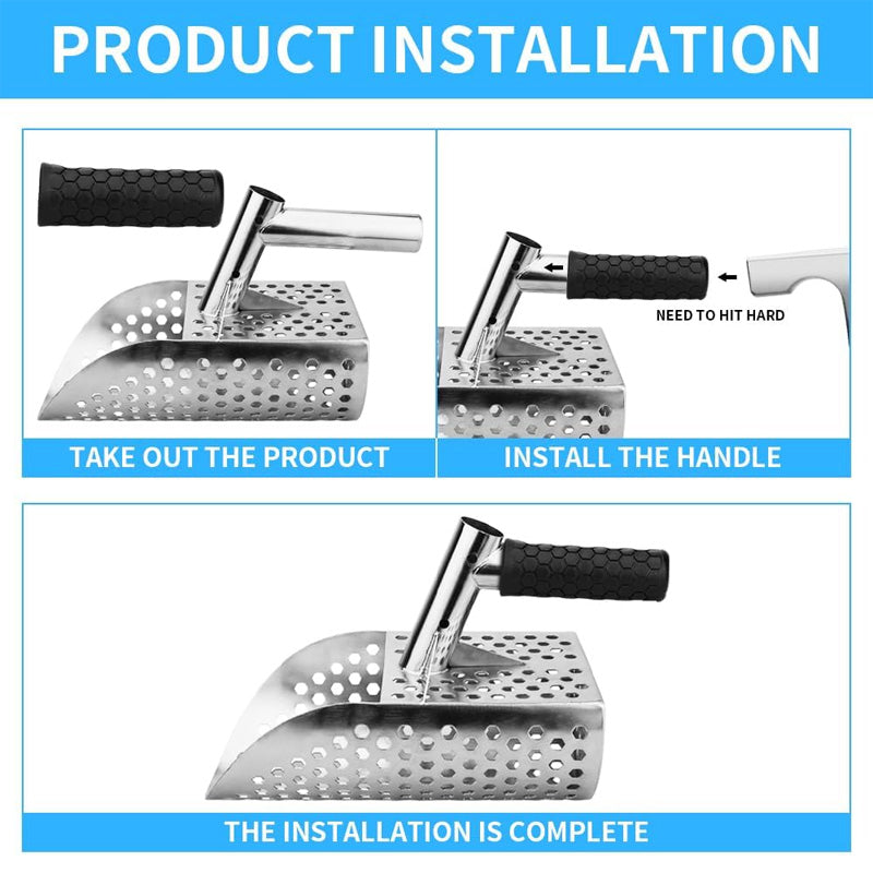BowLift | Metal Detection Sand Shovel Stainless Steel Digging Shovel For Beach And Underwater Treasure Hunting