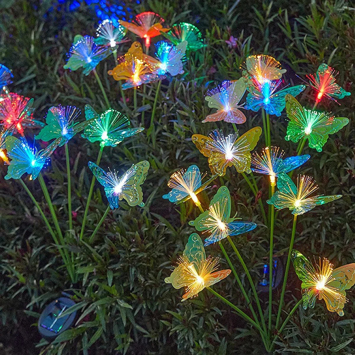 BowLift | SolaraGlow Butterfly Light | Solar Powered & Color Changing | Weatherproof | 72 cm Height