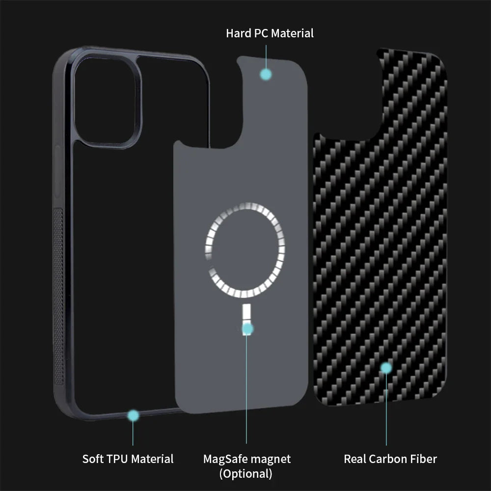 BowLift | Magsafe Carbon Fiber Shockproof iPhone Case