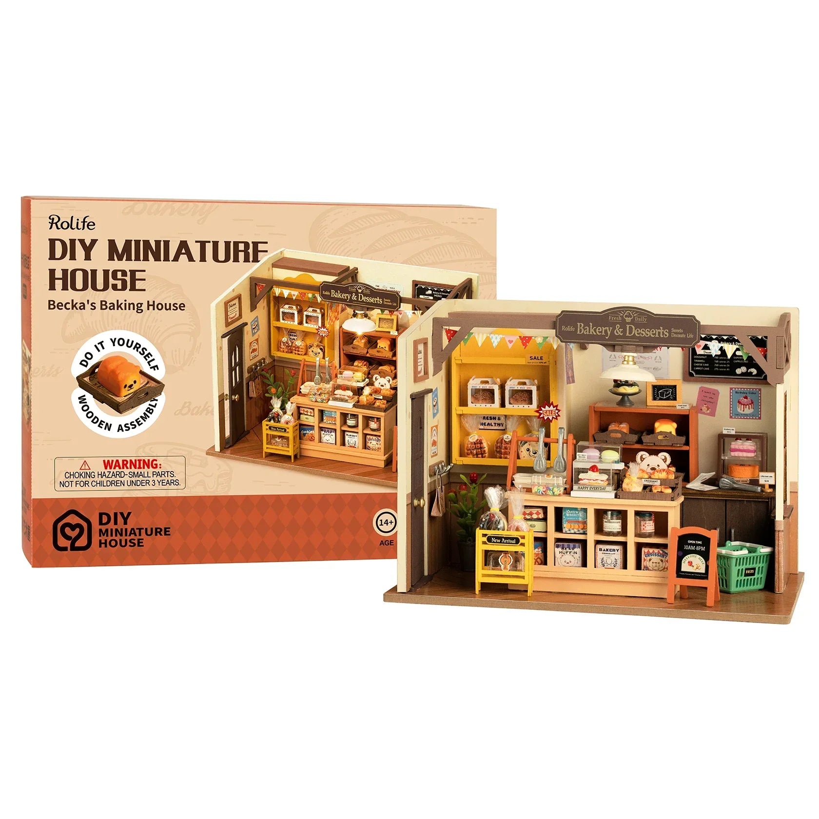 BowLift | Miniature Cafe Wooden Assembly DIY Bakery Kit