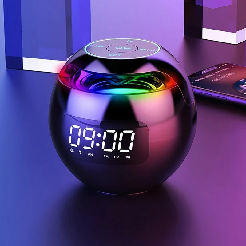 BowLift | Digital LED Alarm Clock with Bluetooth Speaker & Colorful Night Light โ Motion Sensor, Rechargeable, 5W Sound
