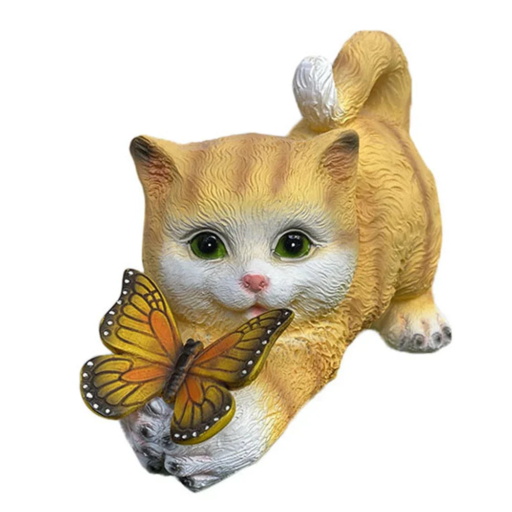 BowLift | Butterfly Catcher Cat Resin Decorative Lamp