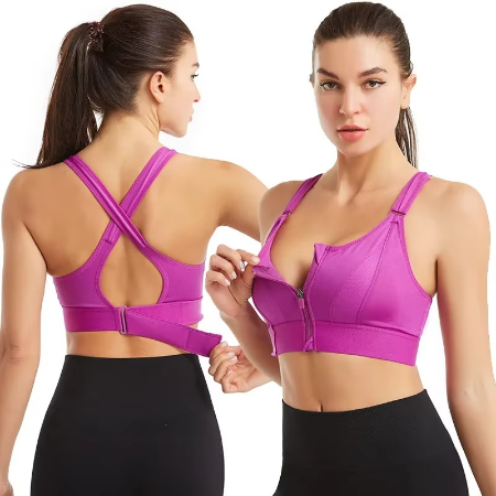 BowLift | Adjustable Zip-Front Sports Bra with Underwire Support and Push-Up Design