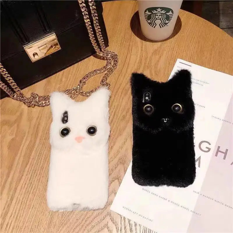 BowLift | Fluffy Cat Warm Plush Fluffy iPhone Case