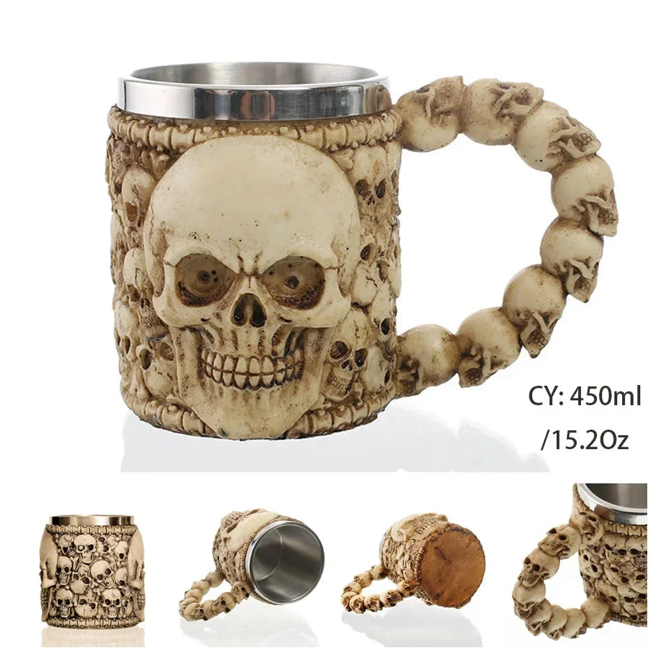 BowLift | Medieval Dragon Resin Stainless Steel Mug as Coffee Mug or Tea Mug