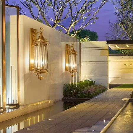 BowLift | Elegant European Copper Waterproof Outdoor Wall Sconce