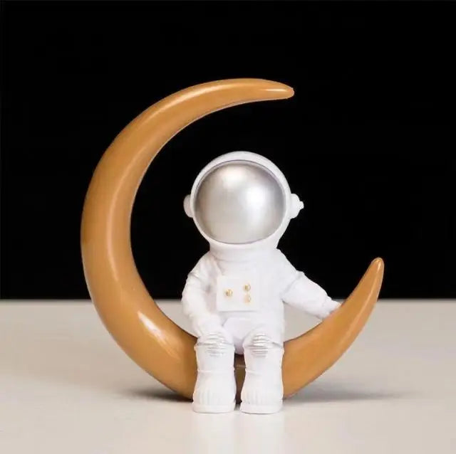 BowLift | Resin Astronaut Figure Statue Space Traveler Sculpture Educational Toy Desk Decoration Astronaut Model For Children Gift