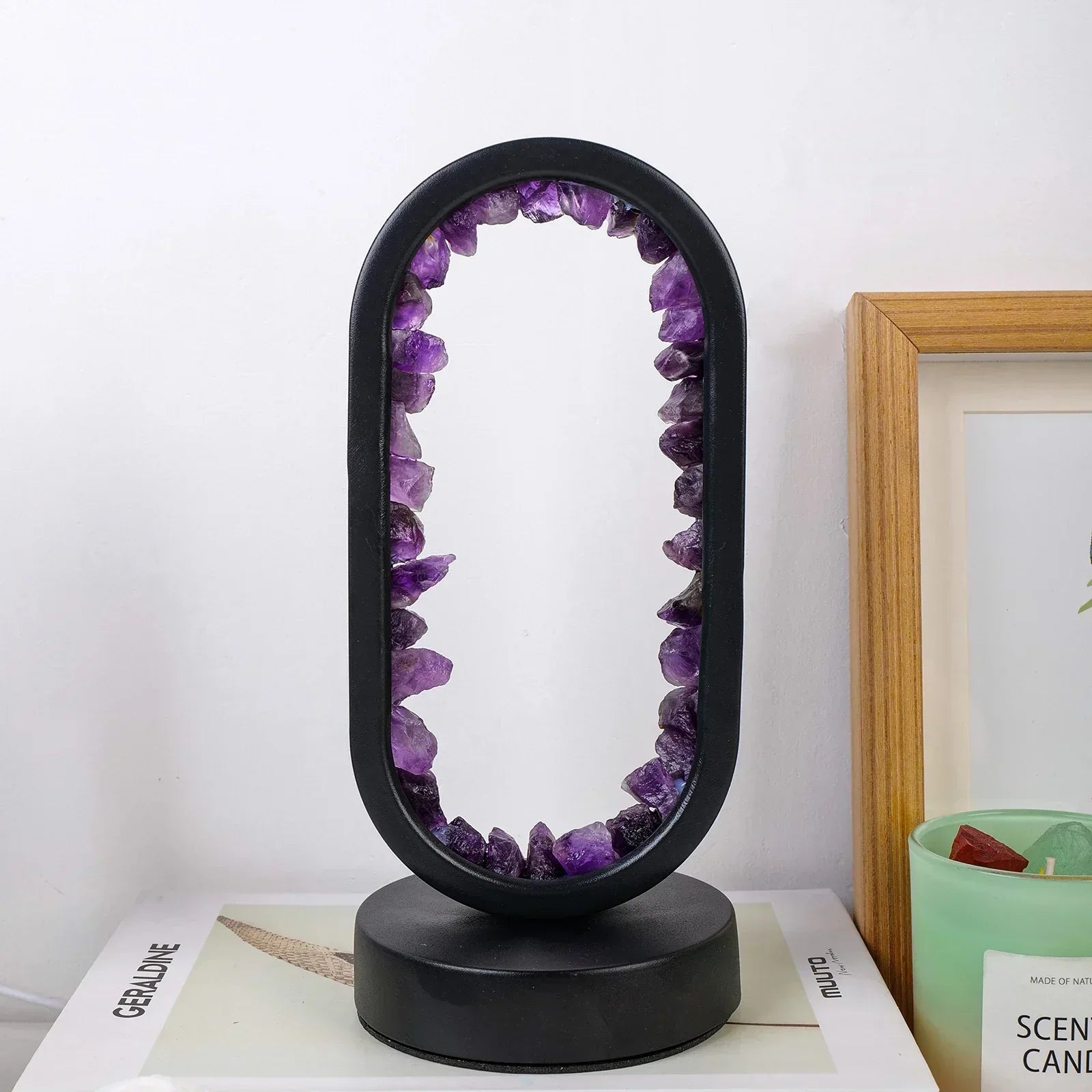 BowLift | AuraStone | Natural Calming Amethyst Serenity Lamp