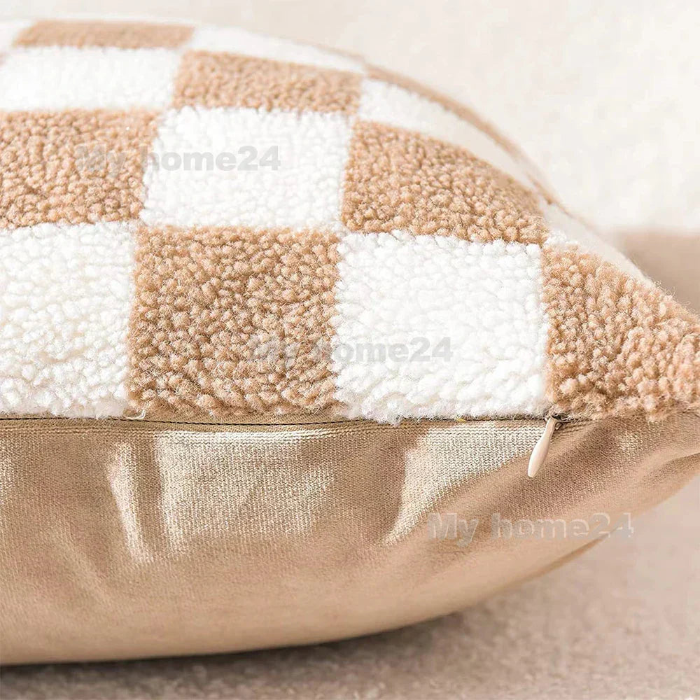 BowLift | Checkerboard Faux Fur Pillowcase