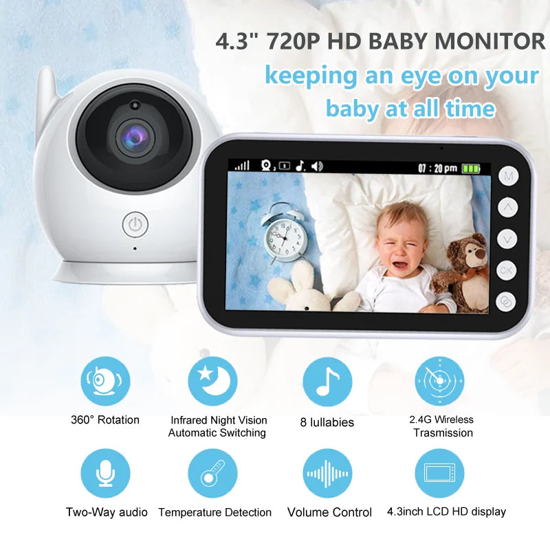BowLift | Baby Monitor Surveillance Night Vision Music Nanny Camera