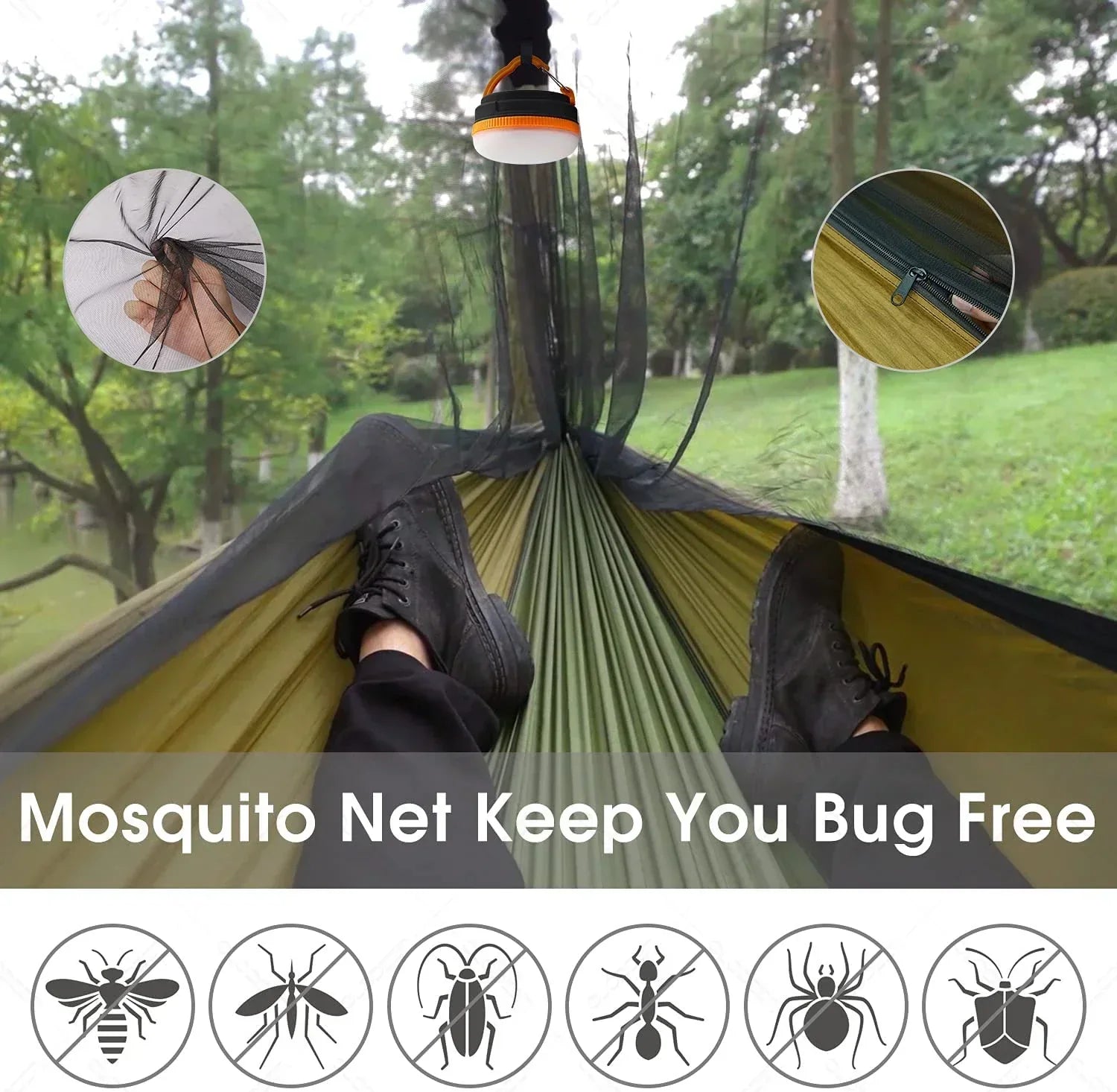 BowLift | Nomaterra Hammock | With Mosquito Net & Tarp | Ultralight & Weatherproof | For Outdoor & Trekking