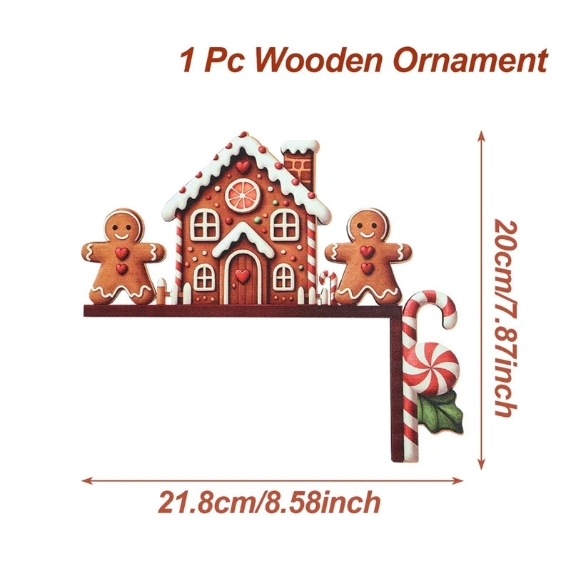BowLift | Christmas Wooden Decoration FrostiHome | Santa Claus & Snowman | Wooden Door Sign & Corner Decoration | Christmas & New Year 2026
