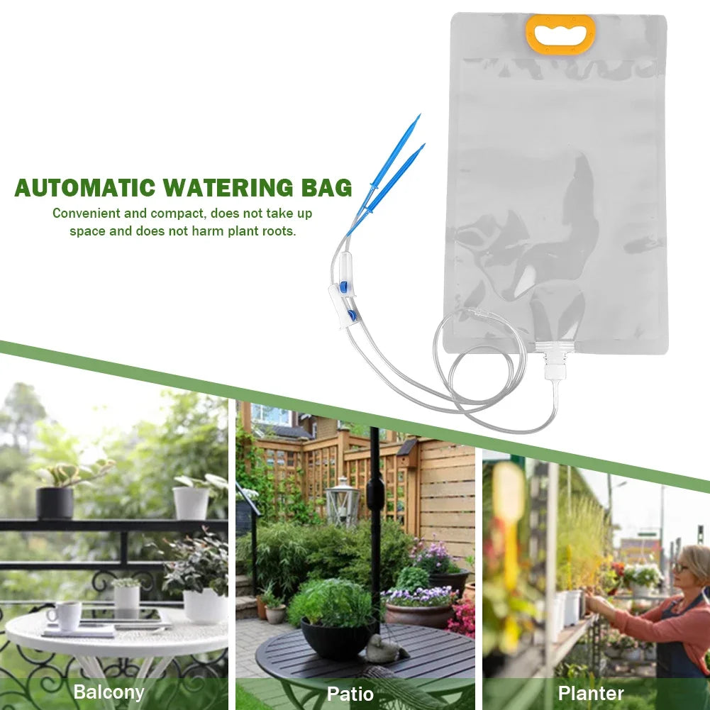 BowLift | HydroLeaf Drip Bag | 3.5L Water Tank | Dual Outlet & Flow Regulator | For Balcony & Houseplants