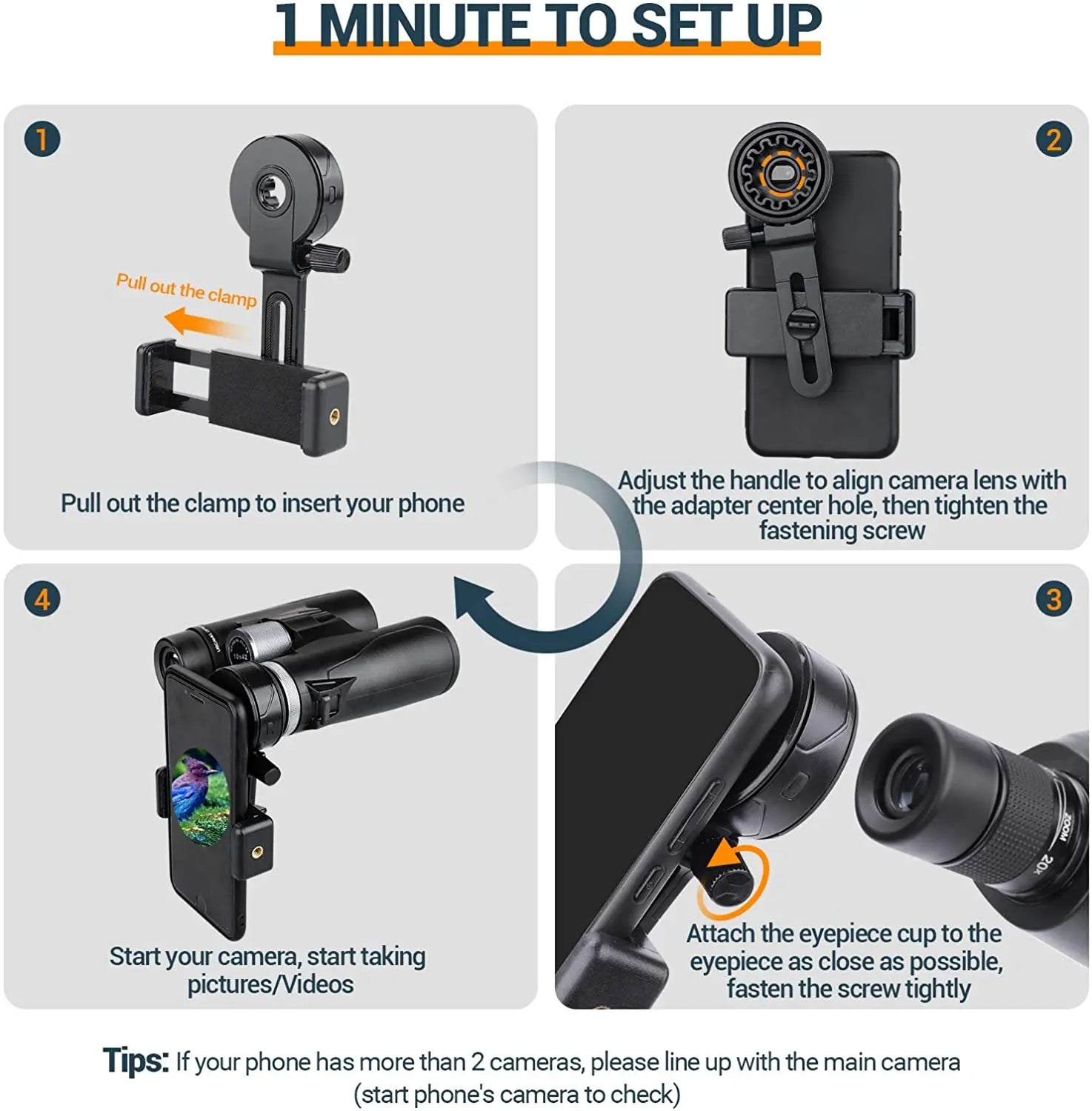 BowLift | Adjustable Mobile SnapScope Connector Clip