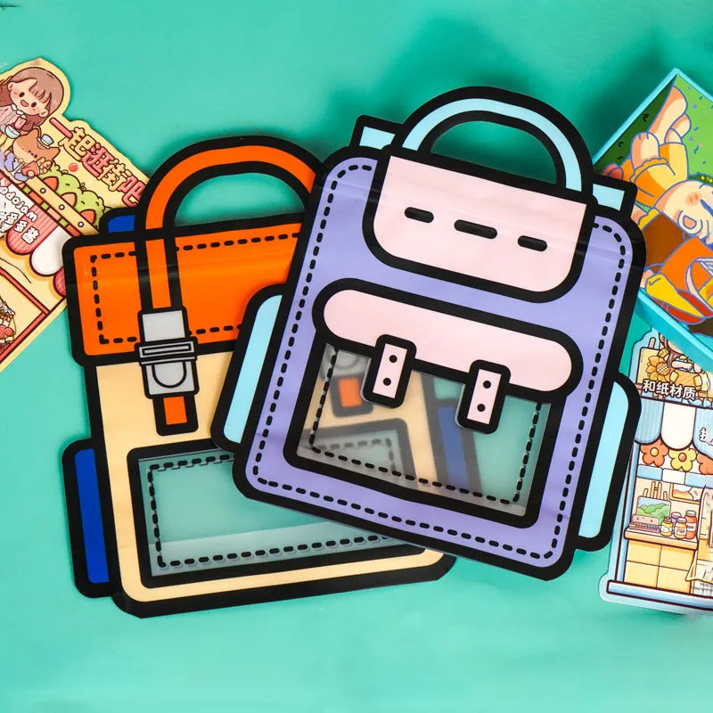 BowLift | 50pcs Creative 2D Cartoon Schoolbag