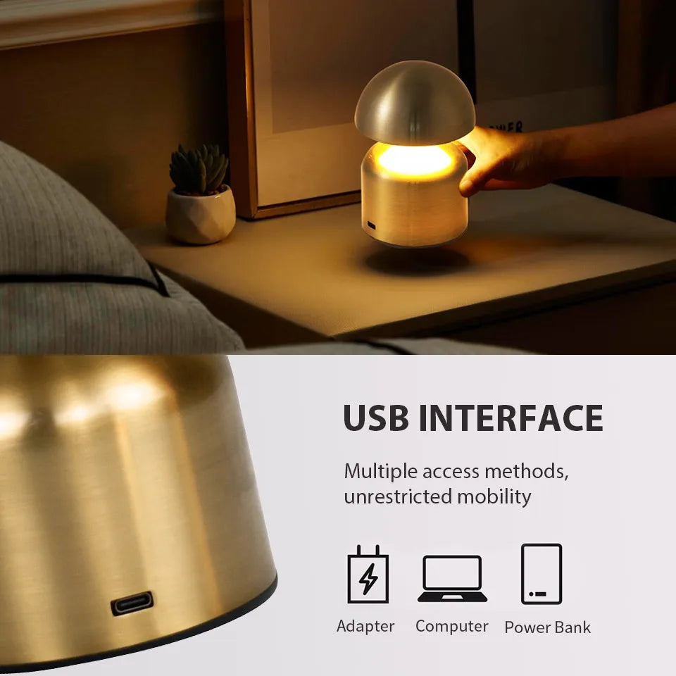 BowLift | LumoVerde LED table lamp | Rechargeable | 3 color temperatures & touch dimmer | 4W | 5V