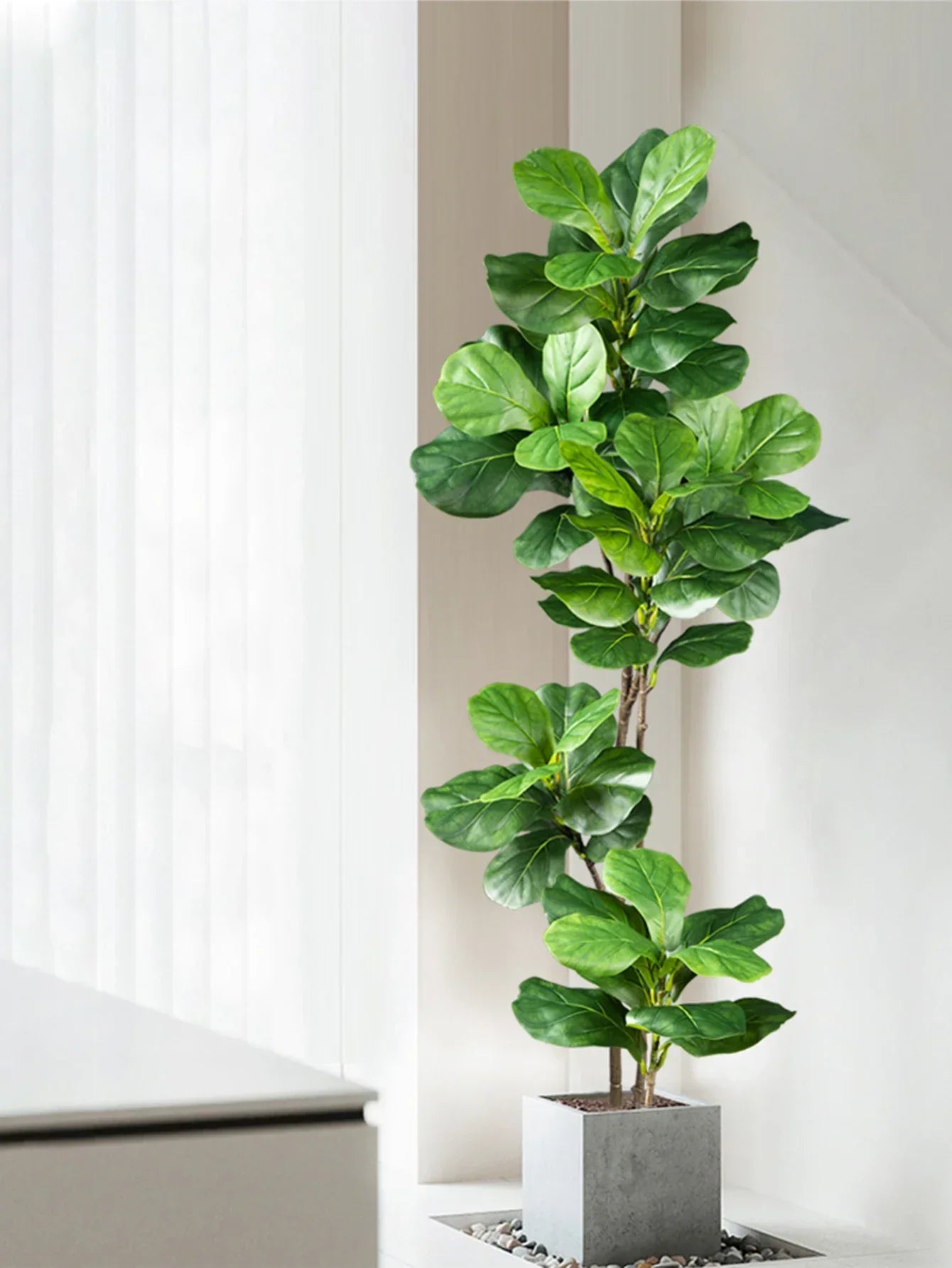 BowLift | Floraviva Artificial Plant Ficus | Realistic Appearance | 70β135 cm | For Indoor & Outdoor