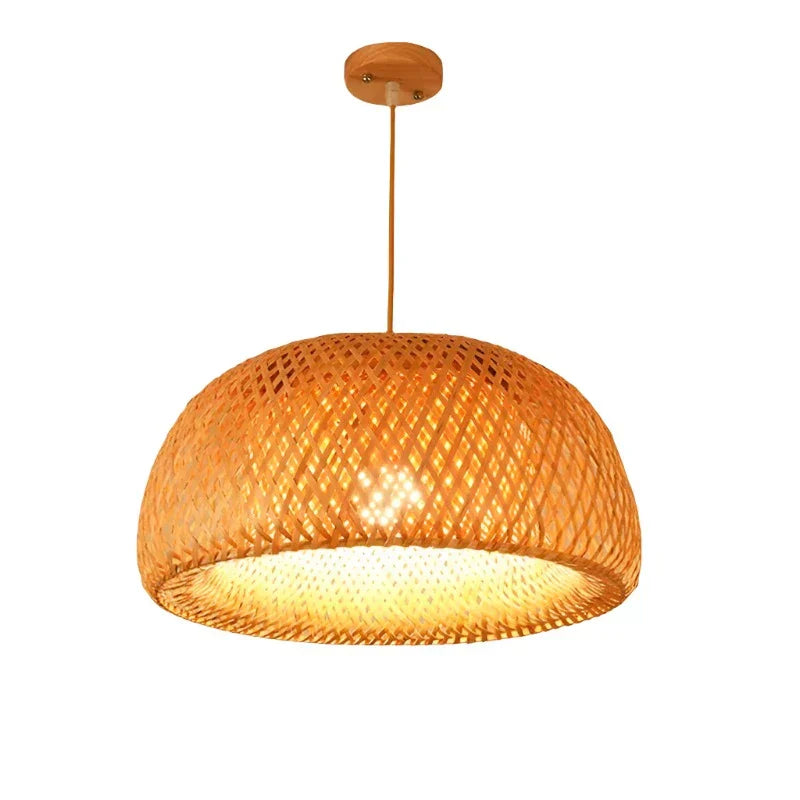 BowLift | Luxora Handwoven Bamboo Pendant Light - Eco-friendly Ceiling Lamp