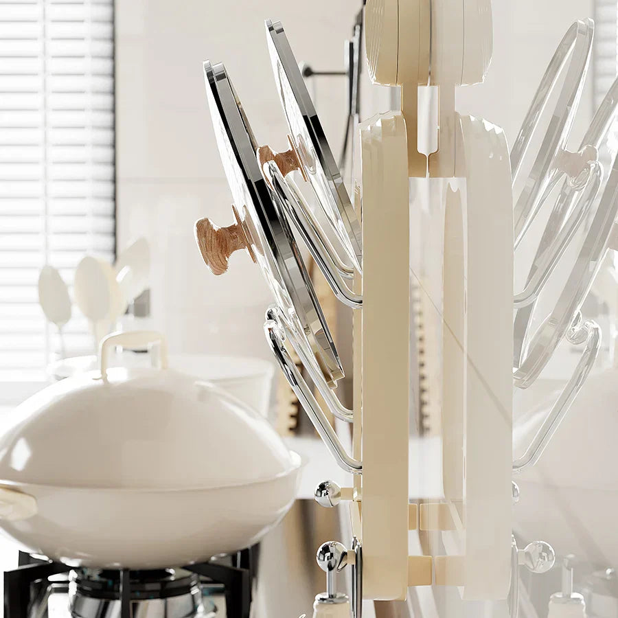 BowLift | Suction Wall-Mounted Pot Lid Organizer Storage Rack