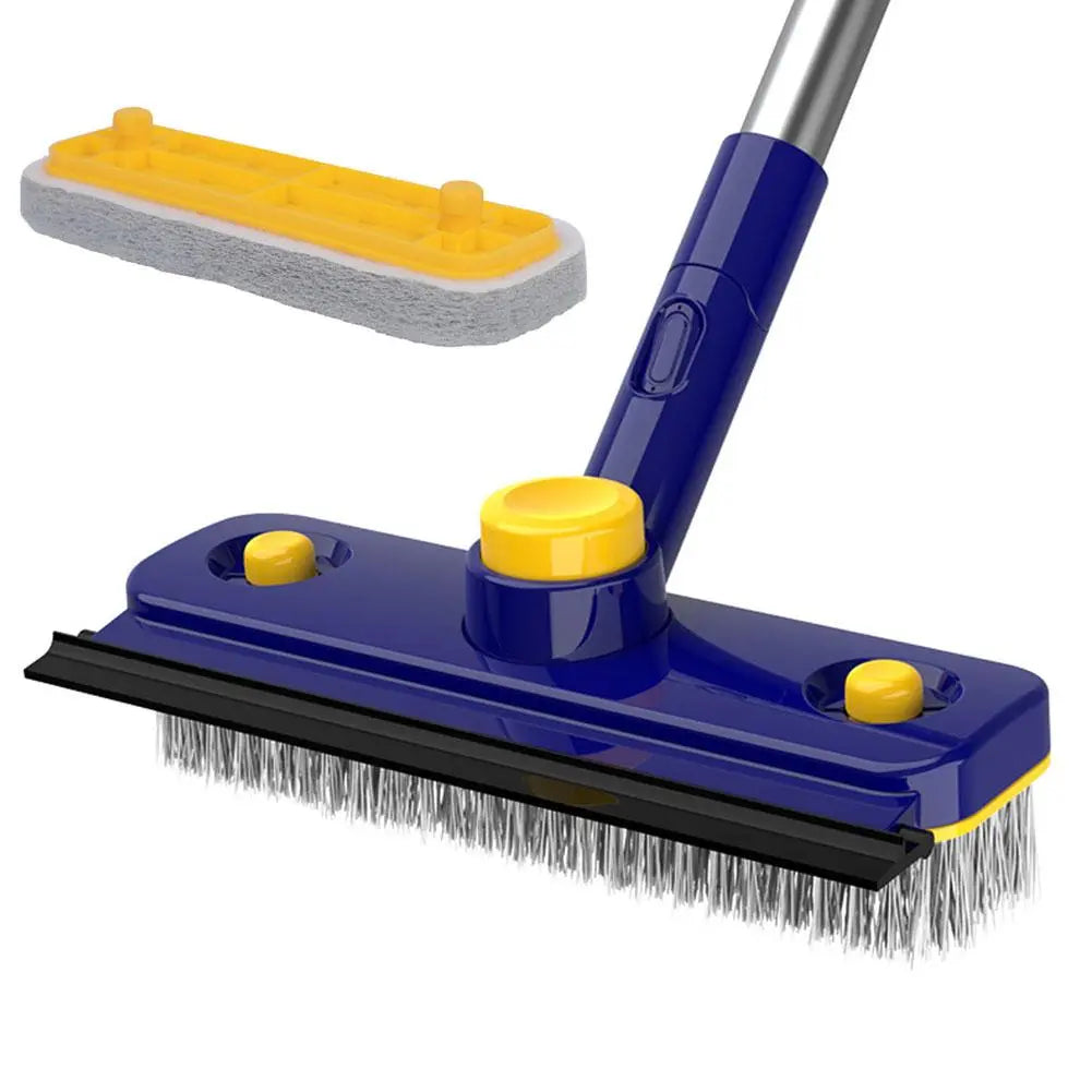 BowLift | 2in1 V-Shaped Long Handle Floor Scrub Edge Cleaner Brush