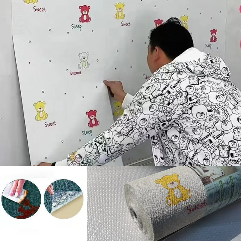 BowLift | 3D Linen Self-Adhesive Waterproof Wall Sticker