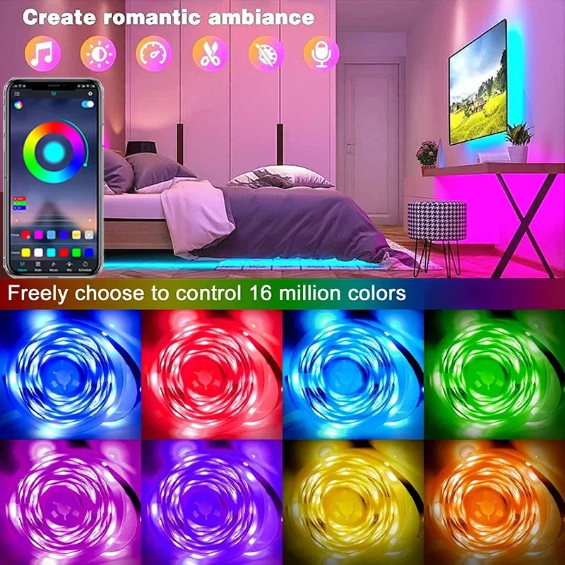 BowLift | USB RGB LED Strip Lights with App Control for Room & TV Backlighting Decor