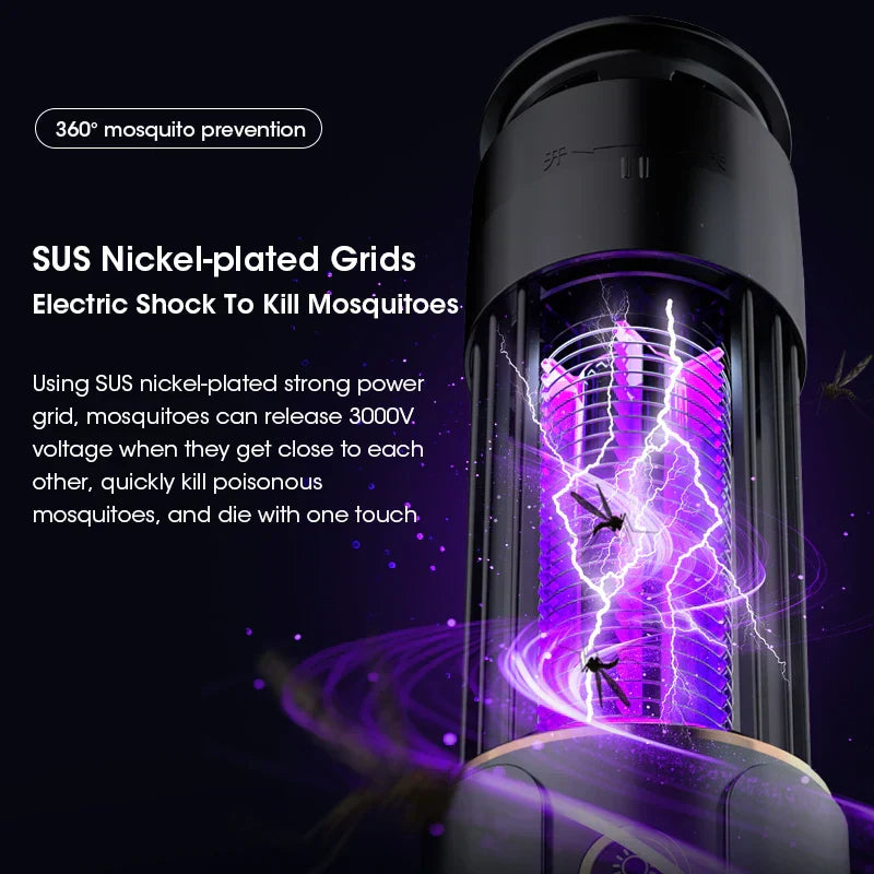 BowLift | Zentora Mosquito Lamp | USB-powered & Quiet | Chemical-free with Night Light Function